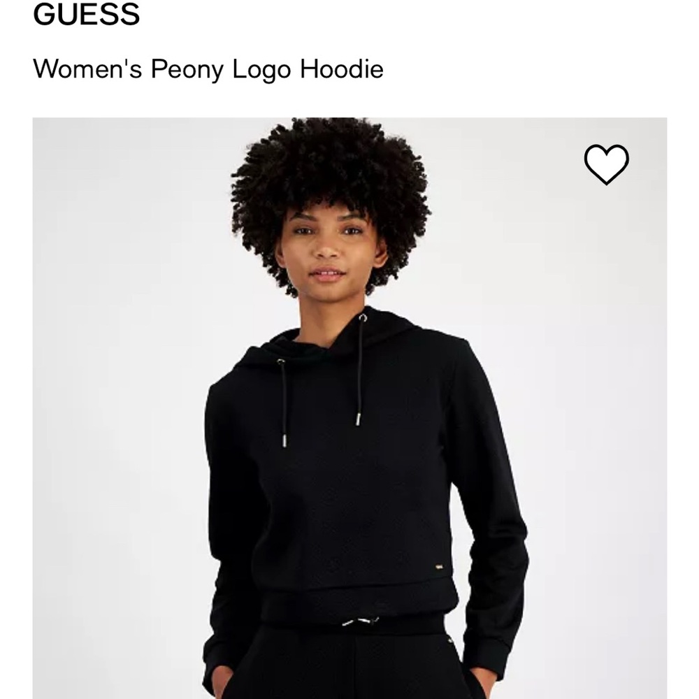 GUESS Women's Black Logo Hoodie